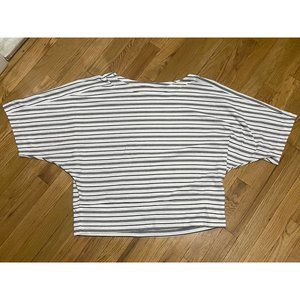 Counterparts White and Black Horizontal Stripe Blouse, Women's‎ XL